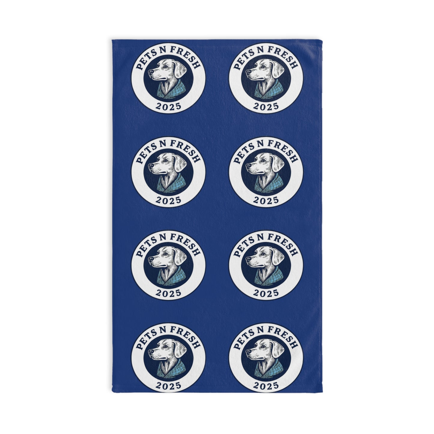 Pets N Fresh™ Quick-Dry Pet Hand Towel – Navy Blue Dog Logo